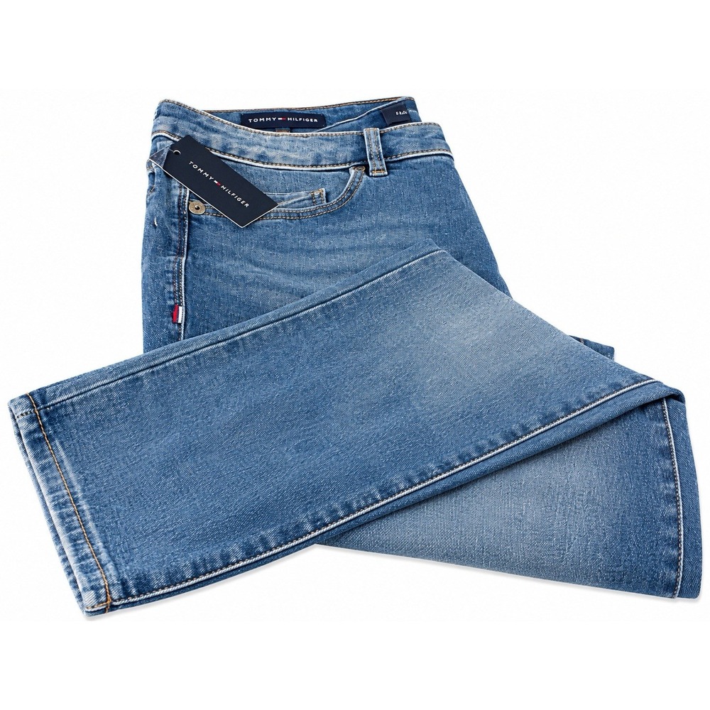 Tommy Hilfiger Womens Slim Straight Leg Jeans Medium Wash Petite Size 10P NWT - Picture 2 of 2